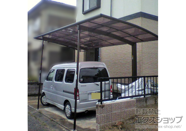 千葉県山武市ののカーポート レイナポートグラン　積雪〜20cm対応＋着脱式サポート 標準・ハイルーフ兼用 2本入 施工例