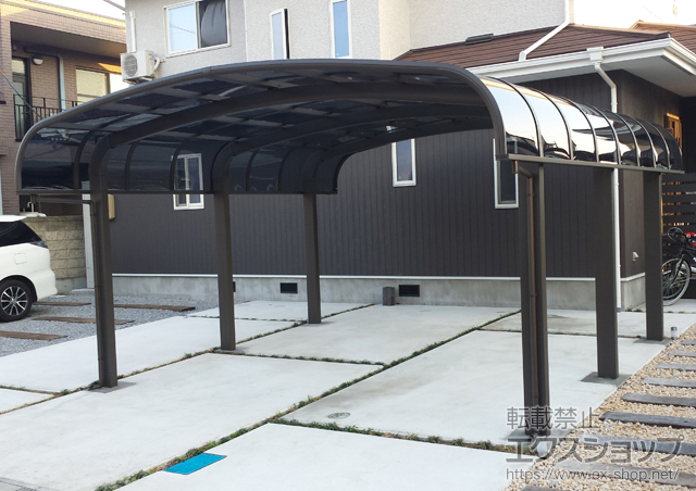 宮城県大崎市のLIXIL リクシル（トステム）のカーポート テールポートシグマIII 1500 ワイド 積雪〜50cm対応 施工例