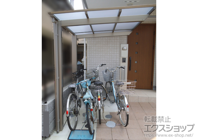 埼玉県朝霞市ののサイクルポート・駐輪場 アーキフィット ミニ 積雪〜20cm対応 施工例