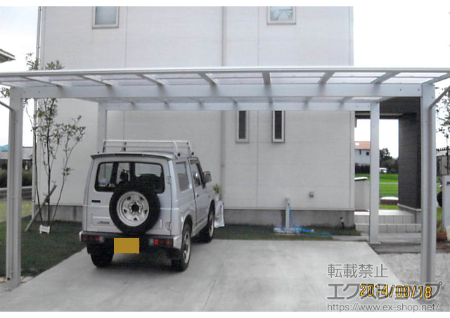 福岡県うきは市ののカーポート エフルージュ ツイン 積雪〜20cm対応 施工例