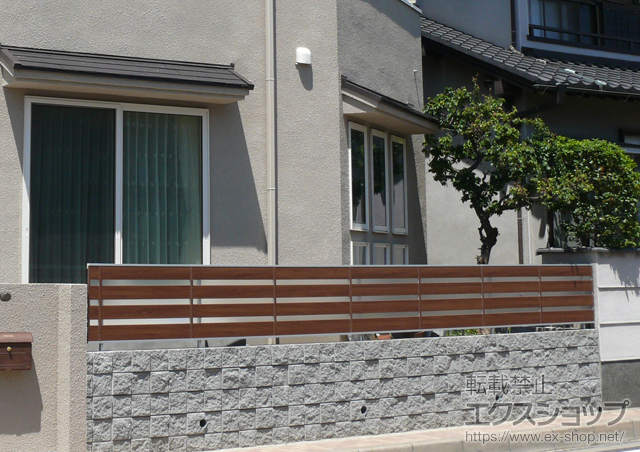 千葉県浦安市ののフェンス・柵 ジオーナフェンスYP型 マテリアルカラー フリーポールタイプ 施工例