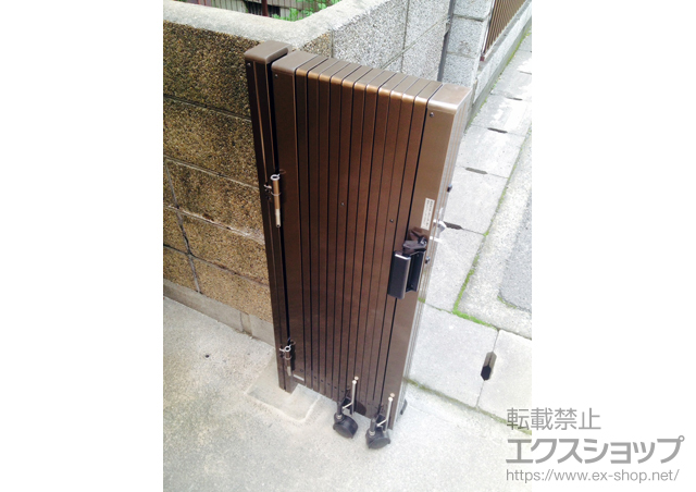 広島県呉市ののカーゲート トリップゲート RA型 ノンレール 片開き 35S 施工例