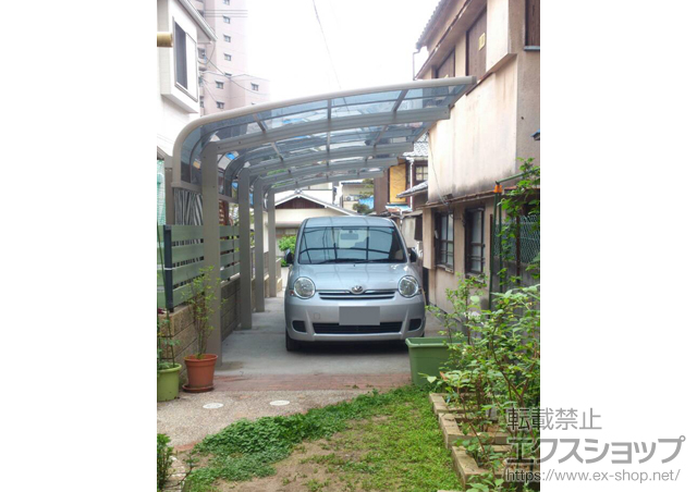 広島県広島市ののカーポート プレシオスポート アルファ 縦連棟 積雪〜20cm対応 施工例