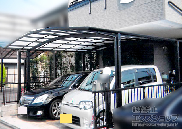 愛知県名古屋市のLIXIL リクシル（トステム）のカーポート カーブポートシグマIII ワイド 積雪〜20cm対応 施工例