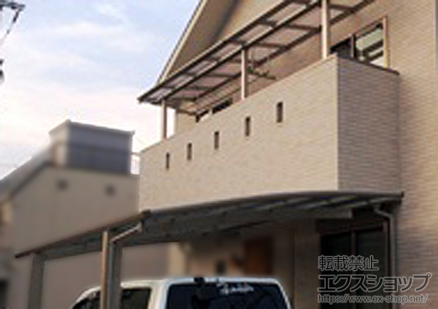 大阪府八尾市ののカーポート レイナポートグラン　積雪〜20cm対応 施工例