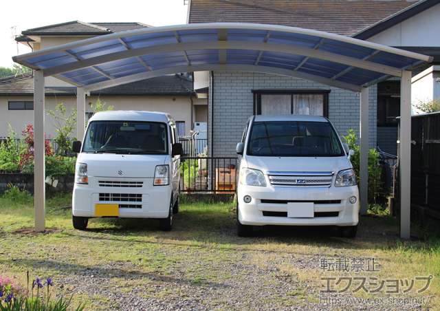 熊本県球磨郡錦町ののカーポート プレシオスポート ワイド 積雪〜20cm対応 施工例