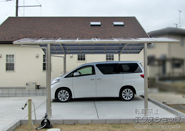 千葉県長生郡長生村ののカーポート レイナツインポートグラン　積雪〜20cm対応＋屋根ふき材補強部品 2セット 施工例