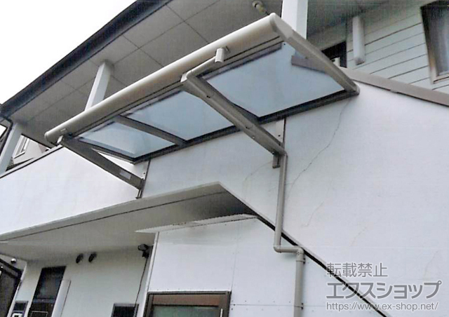 長野県松本市のLIXIL リクシル（トステム）のバルコニー・ベランダ屋根 パワーアルファ L型 ルーフタイプ 単体 積雪〜30cm対応 施工例