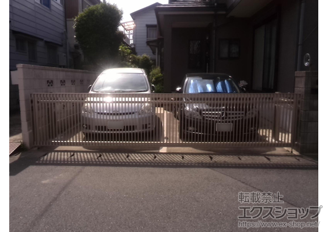 千葉県松戸市ののカーゲート ワイドオーバードアS2型 手動式 施工例