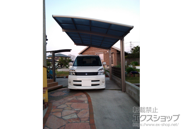 佐賀県鳥栖市のLIXIL リクシル（トステム）のカーポート カーブポートシグマIII 積雪〜20cm対応 施工例