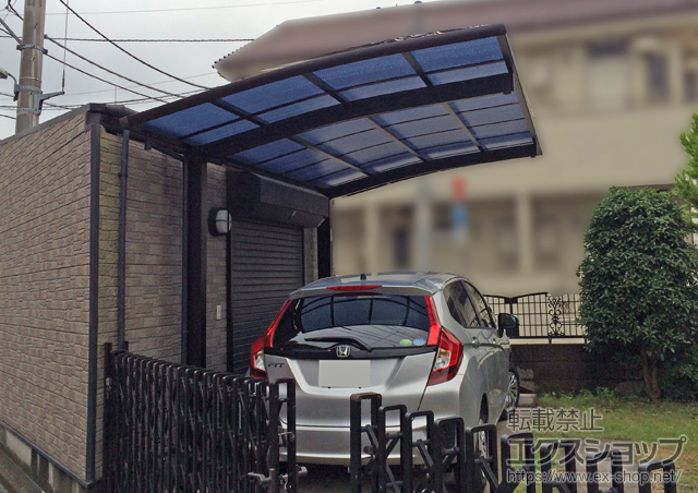 東京都東村山市ののカーポート レイナポートグラン　積雪〜20cm対応＋着脱式サポート柱 2本入り 施工例