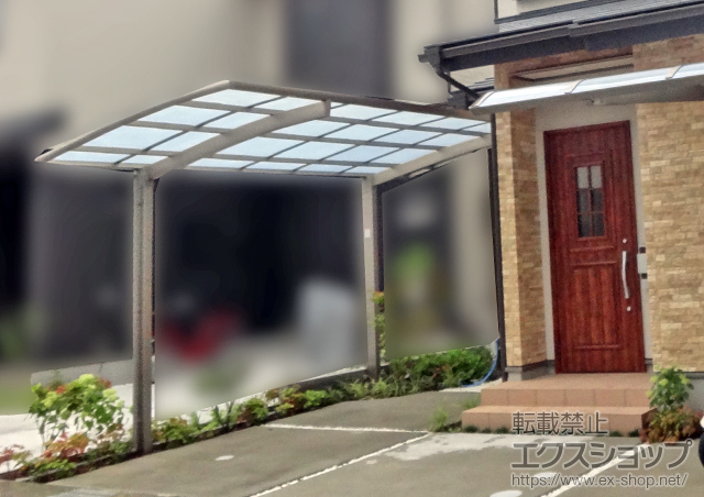 京都府京都市のLIXIL リクシル（トステム）のカーポート カーブポートシグマIII 積雪〜20cm対応 施工例