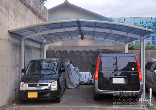 東京都八王子市ののカーポート レイナポートグラン M合掌　積雪〜20cm対応 施工例