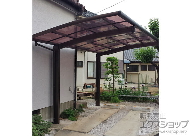 東京都国分寺市ののカーポート レイナポートグラン 耐風圧強度仕様 積雪〜30cm対応＋脱式サポート×2/母屋補強材/屋根ふき材補強部品 施工例