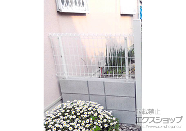 兵庫県神戸市ののフェンス・柵 イーネットフェンス1F型 自由柱　※西側 施工例