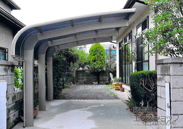 福島県福島市のLIXIL リクシル（トステム）のカーポート テールポートシグマIII 1500 積雪〜50cm対応 施工例