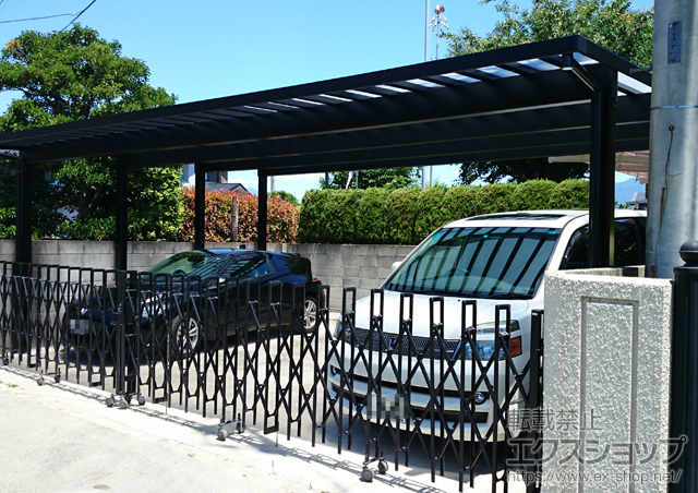 山梨県中巨摩郡昭和町ののカーポート ソルディーポート 3台用 3000 積雪〜100cm対応 施工例