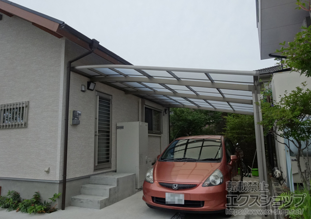 宮崎県宮崎市のLIXIL リクシル（トステム）のカーポート ルーフポートシグマIII 延長 積雪〜20cm対応 施工例