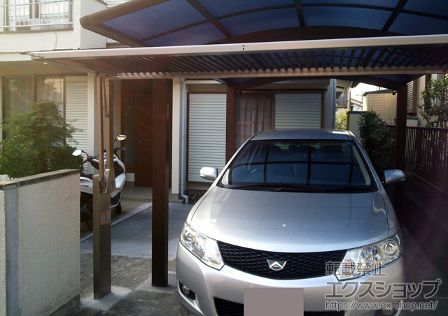 東京都日野市ののカーゲート オーバードア　S2型 マテリアルカラー 手動式 施工例