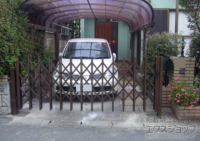 千葉県千葉市ののカーゲート アルシャインHG ノンキャスター 片開き 300S 施工例