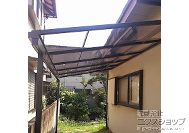 東京都国分寺市のLIXIL リクシル（トステム）のテラス屋根 ライザーテラスII F型 テラスタイプ 単体 積雪〜20cm対応 施工例