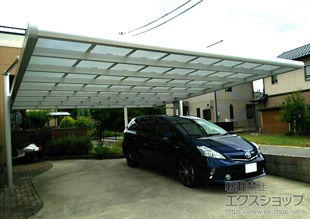 愛知県日進市ののカーポート 4Gワイド 積雪〜20cm対応 施工例