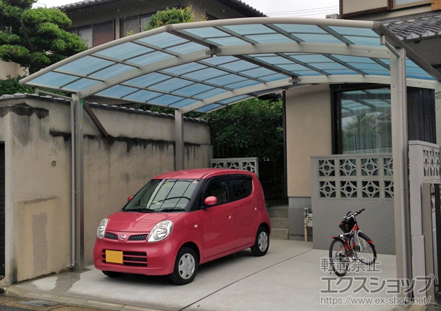 奈良県奈良市ののカーポート レイナポートグラン M合掌　積雪〜20cm対応 施工例