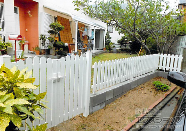 熊本県荒尾市ののフェンス・柵 レスティンフェンス7型 自由柱 施工例