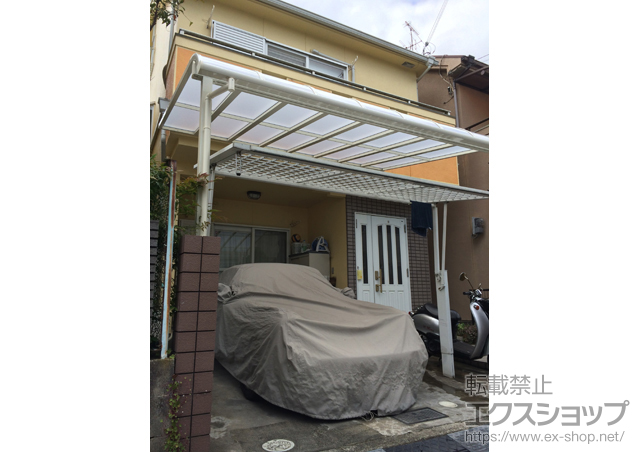 大阪府高槻市のLIXIL リクシル（トステム）のテラス屋根 ライザーテラスII R型 テラスタイプ 単体 積雪〜20cm対応 施工例