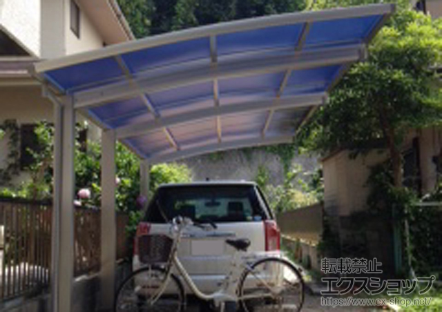 神奈川県鎌倉市ののサイクルポート・駐輪場 レイナポートグラン 延長　積雪〜20cm対応+着脱式サポート 標準・ハイルーフ兼用 施工例