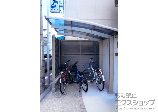愛知県名古屋市ののサイクルポート・駐輪場 プレシオスポート ミニ 積雪〜20cm対応 施工例