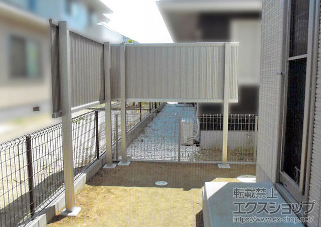 宮城県大崎市ののフェンス・柵 エクスラインフェンス8型 自由柱 施工例