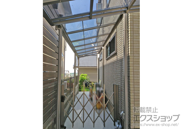 兵庫県姫路市のLIXIL リクシル（トステム）のテラス屋根 ライザーテラスII F型 テラスタイプ 単体 積雪〜20cm対応 施工例