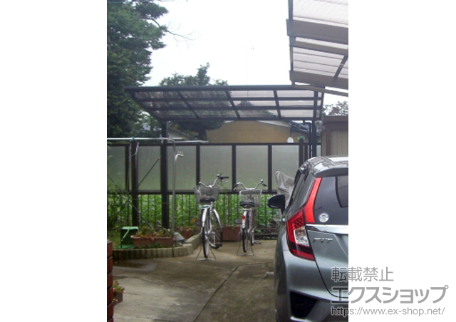 埼玉県行田市ののカーポート、サイクルポート・駐輪場 レークポートシグマIII ミニ 積雪〜20cm対応 施工例