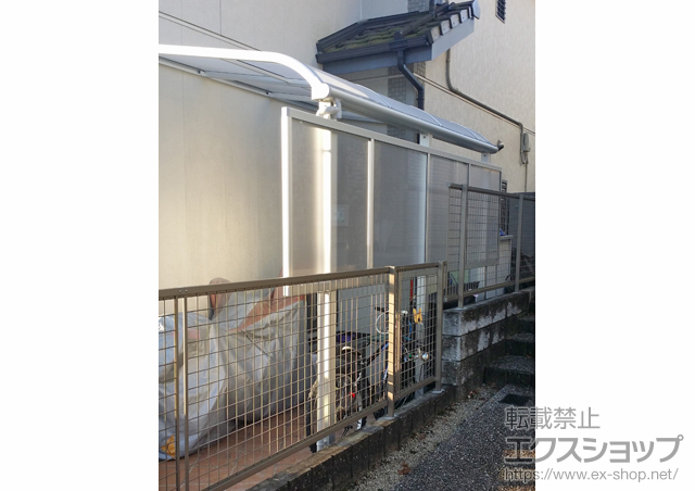 愛知県犬山市ののテラス屋根 ヴェクターテラス R型 テラスタイプ 単体 積雪〜20cm対応＋前面パネル 柱標準用(テラス屋根用) 施工例