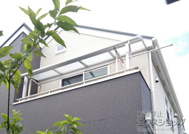東京都練馬区のLIXIL リクシル（トステム）のバルコニー・ベランダ屋根 ライザーテラスII R型 屋根タイプ 単体 積雪〜20cm対応 施工例