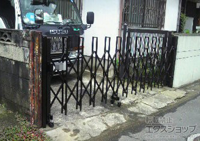 大分県別府市ののカーゲート トリップゲート RA型 ノンレール 片開き 35S 施工例