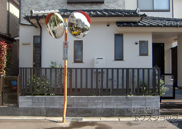 千葉県流山市ののフェンス・柵 ハイミレーヌR5型フェンス フリーポールタイプ 施工例