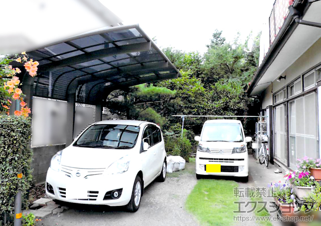 神奈川県厚木市のLIXIL リクシル（トステム）のカーポート テールポートシグマIII 1500 積雪〜50cm対応 施工例