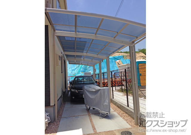 兵庫県西宮市ののカーポート レイナポートグラン 縦連棟　積雪〜20cm対応 施工例