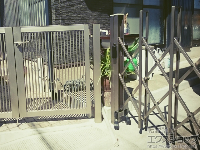 福岡県筑紫郡那珂川町ののカーゲート トリップゲート RA型 ノンレール 片開き 30S 施工例