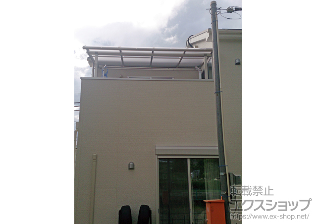 兵庫県神戸市ののバルコニー・ベランダ屋根 プレシオステラス R型 屋根タイプ 単体 積雪〜20cm対応 施工例