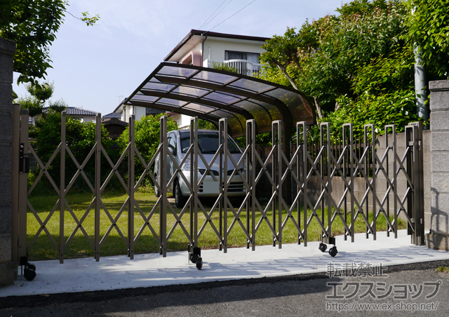熊本県熊本市ののカーゲート トリップゲート RB型 ノンレール 片開き 41S 施工例