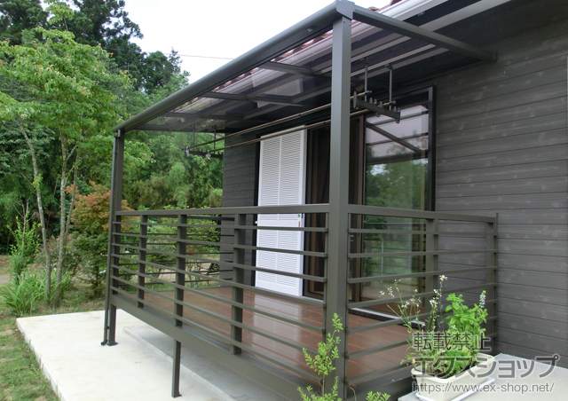 千葉県香取市のLIXIL リクシル（トステム）のテラス囲い・サンルーム ほせるんですII F型 オープンタイプ 積雪〜20cm対応 施工例