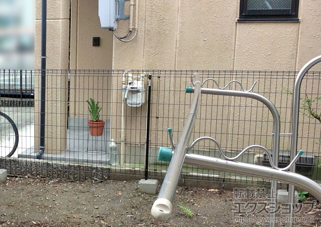 愛知県名古屋市ののフェンス・柵 イーネットフェンス2F型 自由柱施工 施工例