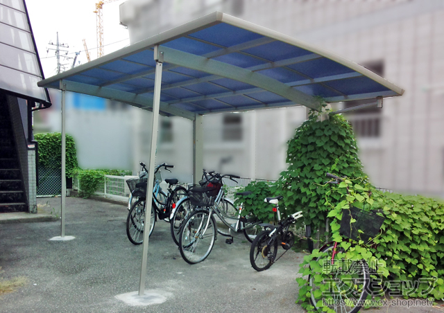 山梨県甲府市ののカーポート プレシオスポート 積雪〜20cm対応+着脱式補助柱 2本入り 施工例