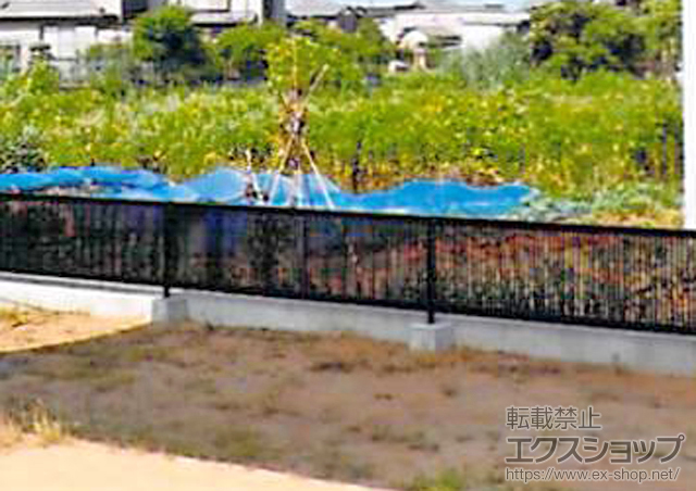 千葉県香取市ののフェンス・柵 ライシスフェンス 2型 細たて桟 フリーポールタイプ 施工例