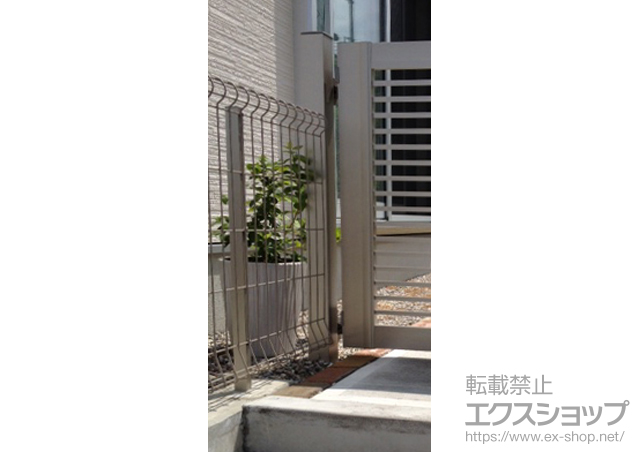 愛知県常滑市ののフェンス・柵 イーネットフェンス2F型 自由柱 施工例