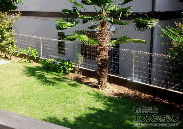 千葉県柏市ののフェンス・柵 イーネットフェンス1F型 自由柱施工 施工例