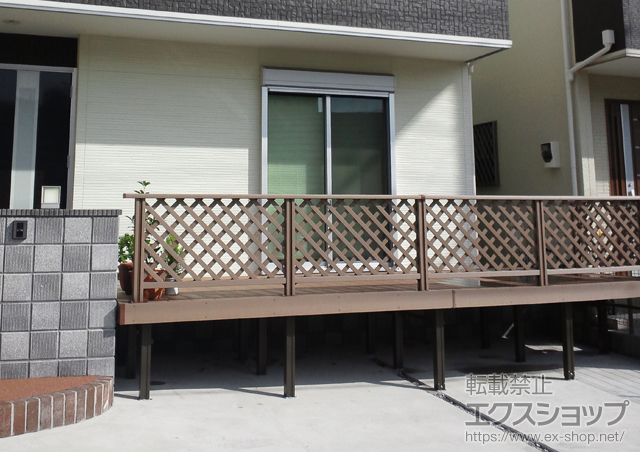 神奈川県横浜市ののウッドデッキ 樹ら楽ステージ＋デッキフェンス 施工例